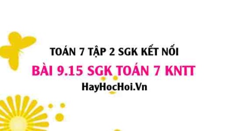 Bài 9.15 SGK Toán 7 Tập 2 Kết nối tri thức